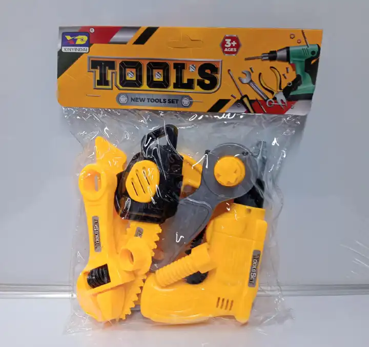 Kids Tool Set Pretend Play Construction Tool Kit Toy Set with Drill Hammer Saw Screwdriver Accessories Educational DIY Engineering Role Play Toy Set for Children Ages 3+ Plastic Kids Tools Set
