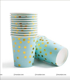 Paper Party Cups Set Disposable Hot & Cold Drink Cups Colorful Party Cups for Coffee Tea Juice Water Birthday Party School Events Picnic & Special Occasions Tableware Set (Sold Per Set)