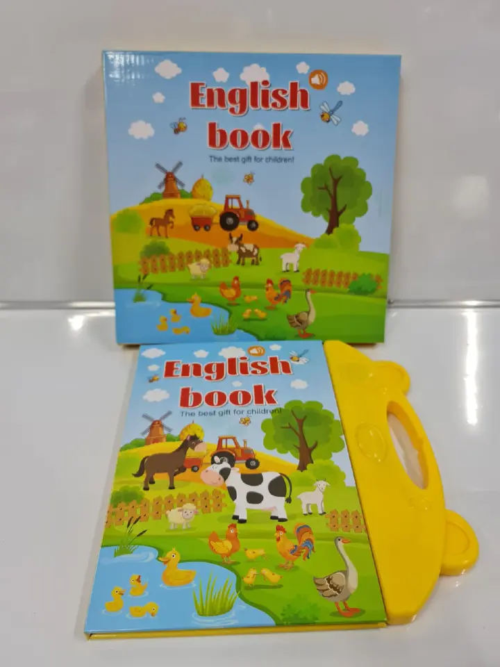 Interactive Talking Sound Book English Learning Audio Book for Kids Educational Touch & Learn Book with Alphabet Numbers Animals Colors Shapes & Vocabulary Learning Activities