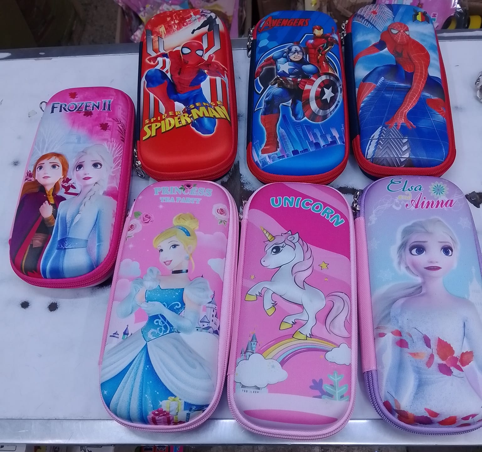 Pencil Case Kids Foam 3D CartoonCharacter Design Durable School Pencil Pouch Zipper Stationery Storage Bag for Boys & Girls School Use & Travel Organizer