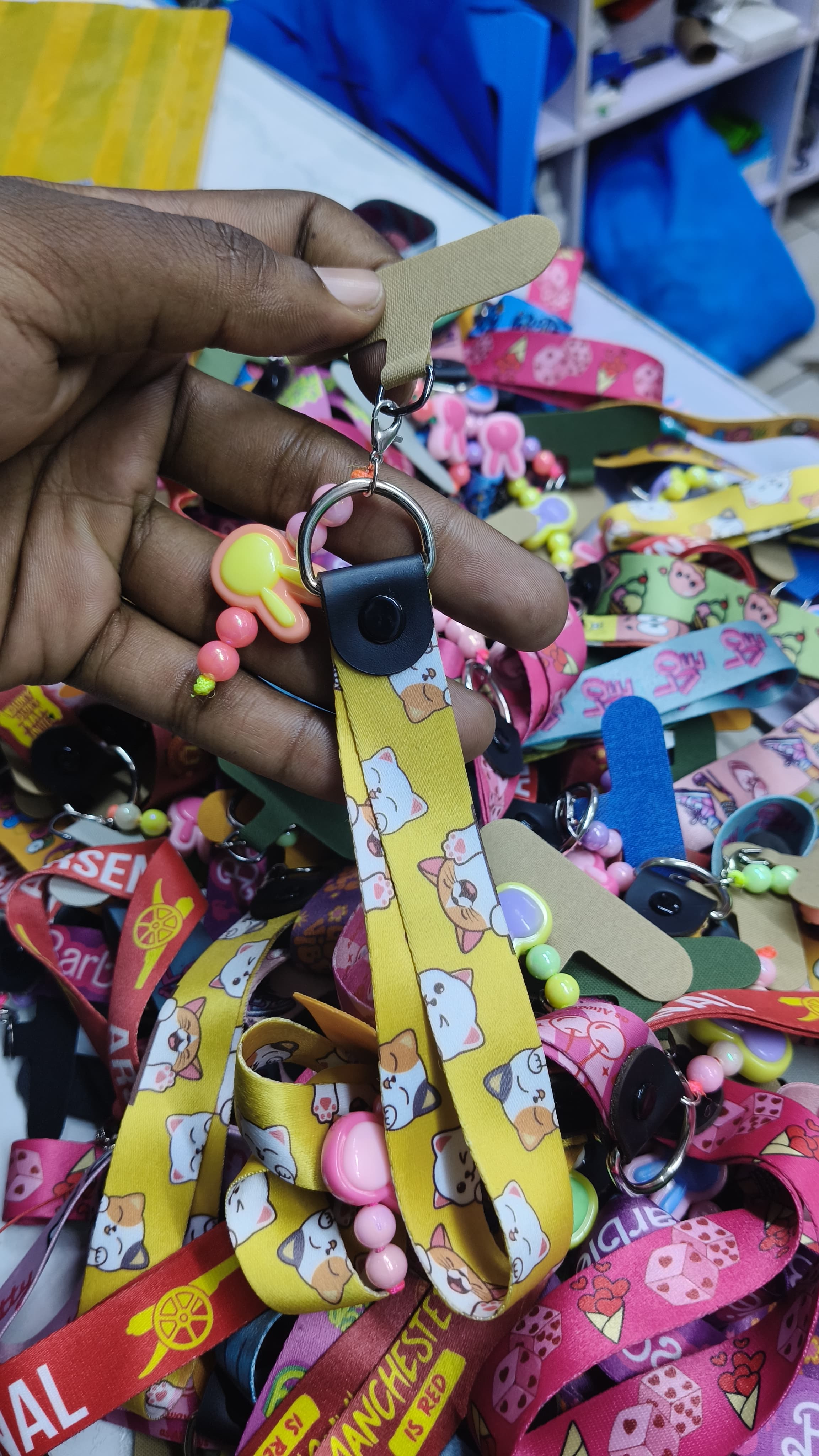 Silicone Rubber Cartoon Cat Phone Charm / Keyholder Wrist Lanyard Phone Charm Keychain Wrist Strap Cute Flexible Key Holder Accessories New Arrival Phone Charm