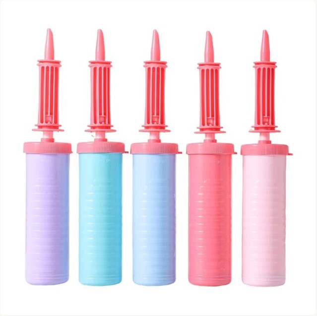 Manual Balloon Hand Pump Assorted Portable Plastic Air Inflator Pump for Balloons Yoga Balls & Floaters Non-Slip Grip Party Decoration Inflation Tool Lightweight Handheld Balloon Pump for Events & Hom