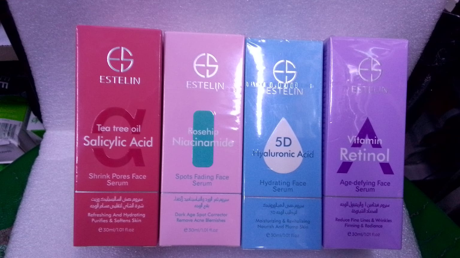 Estelin Vitamin + Retinol Face Serum Anti-Aging Firming Skin Renewal Fine Lines Wrinkle Reduction Brightening Night Repair Serum for Mature Skin Care
