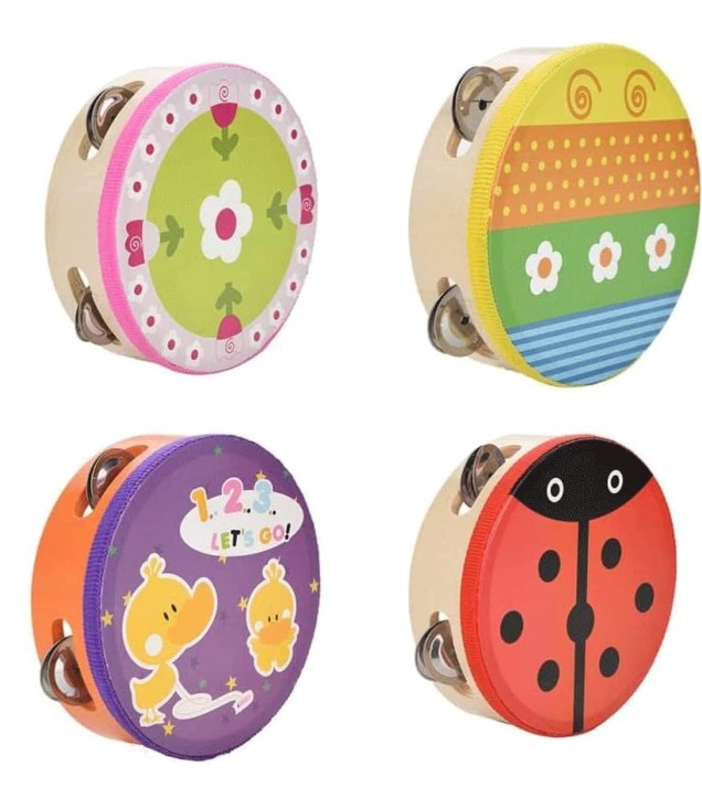 Tambourine Sunshine Kids Musical Instrument with Bells Vibrant Multicolored Fairy Theme Hand Percussion Toy Tambourine for Children Early Music Learning Rhythm Development Educational Musical Toy Age