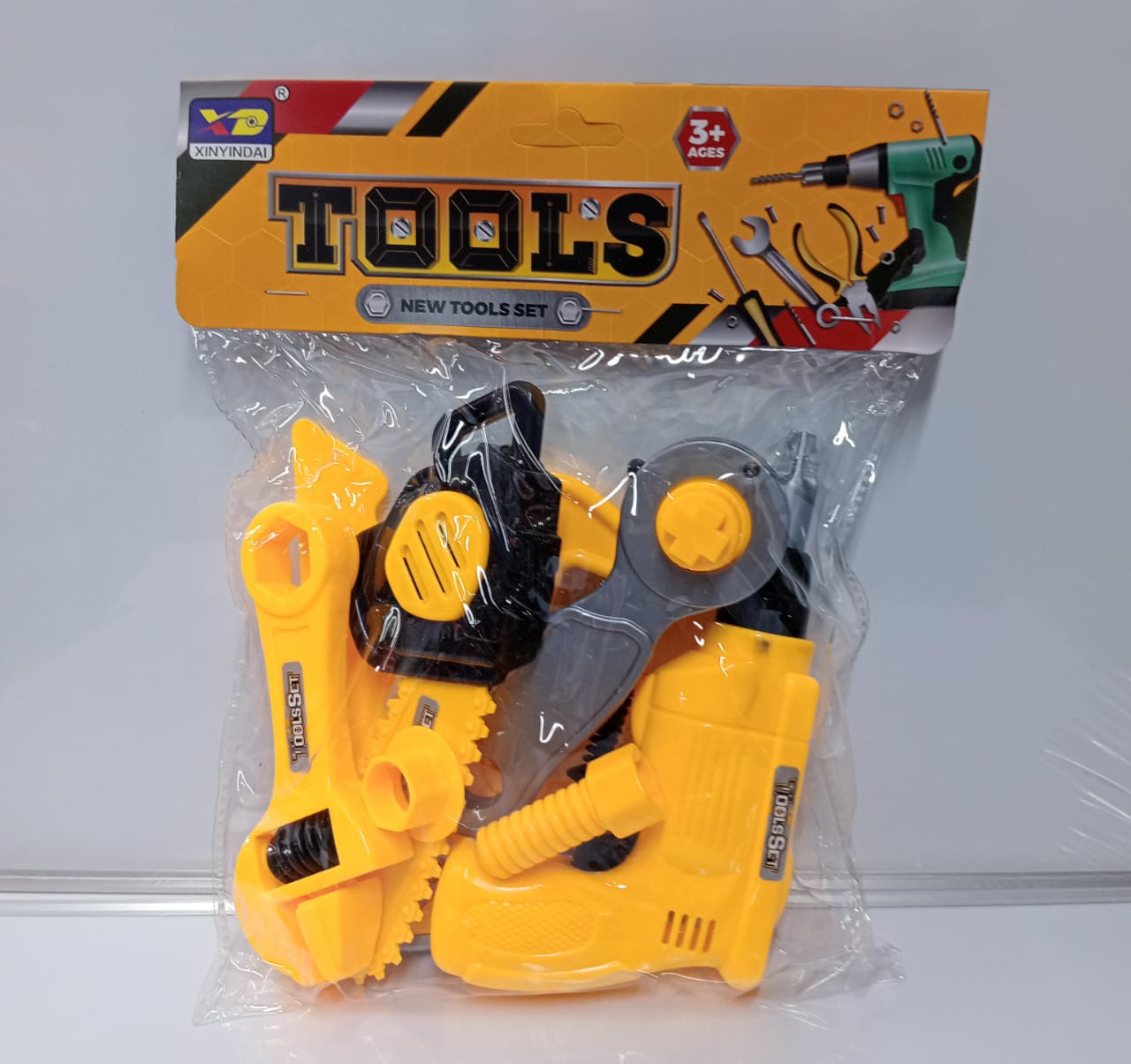 Kids Tool Set Pretend Play Construction Tool Kit Toy Set with Drill Hammer Saw Screwdriver Accessories Educational DIY Engineering Role Play Toy Set for Children Ages 3+ Plastic Kids Tools Set