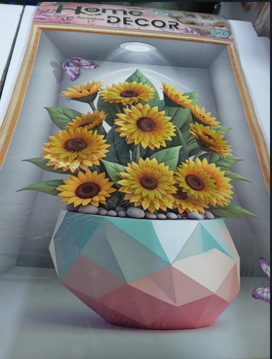 Flower Sticker Decorative Floral Wall & Craft Sticker Peel & Stick PVC Flower Decal for DIY Crafts Scrapbooking Room Decoration Furniture & Home Decor