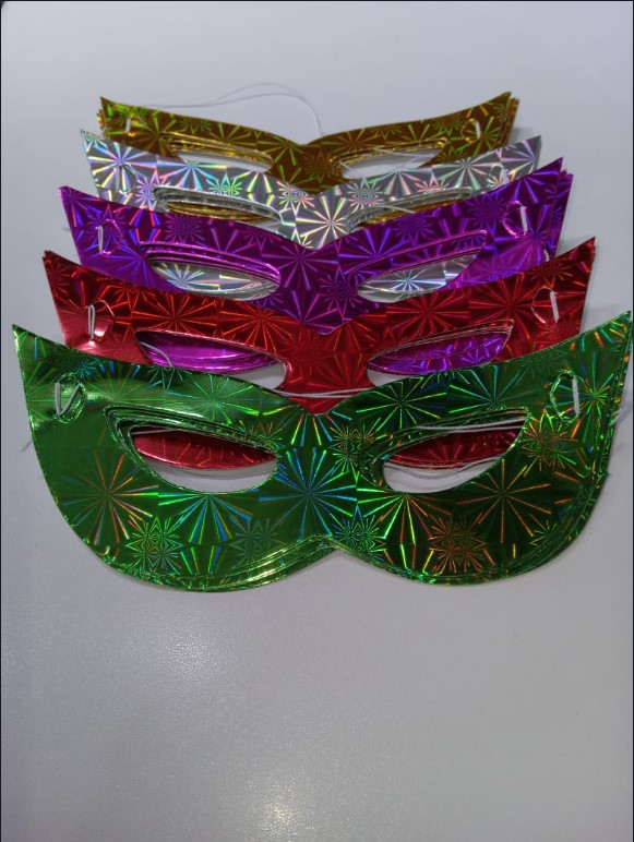 Masquerade Eye Mask Party Mask Holographic Costume Accessory Shiny Iridescent Venetian Style Half Face Mask for Celebrations Halloween Masquerade Ball Costume Party Events