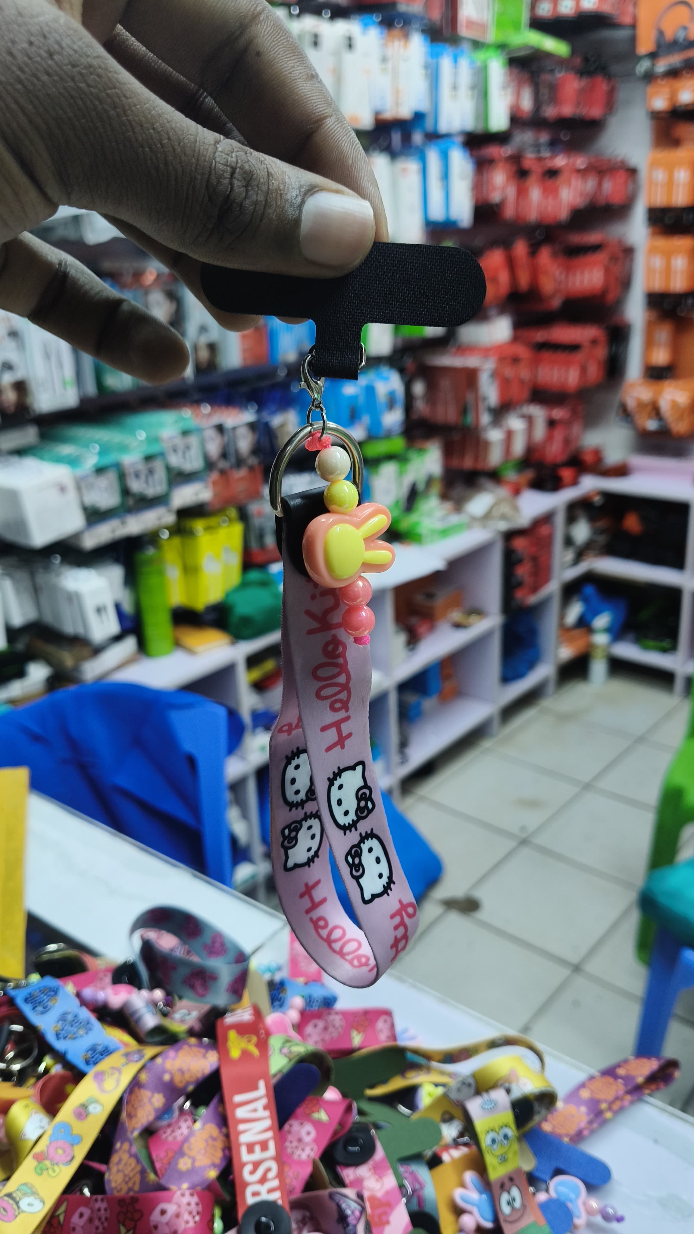 Silicone Rubber Cartoon Cat Phone Charm / Keyholder Wrist Lanyard Phone Charm Keychain Wrist Strap Cute Flexible Key Holder Accessories New Arrival Phone Charm