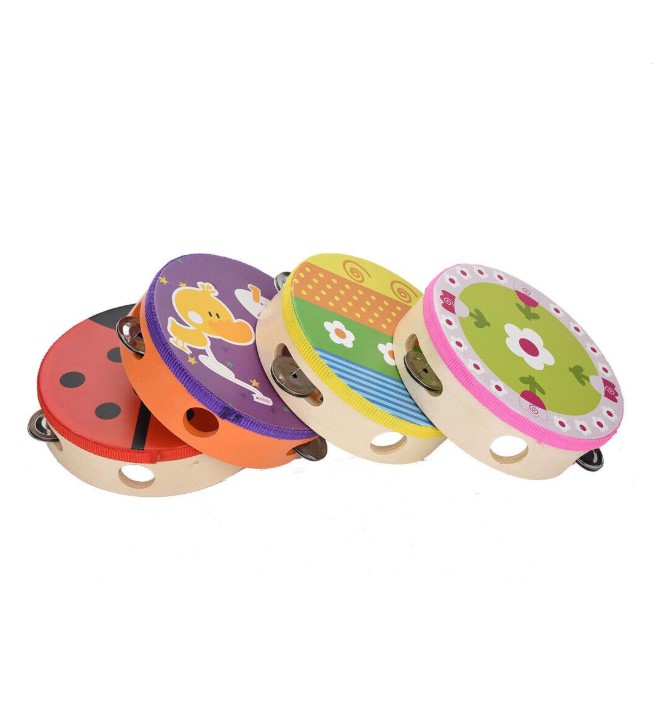 Tambourine Sunshine Kids Musical Instrument with Bells Vibrant Multicolored Fairy Theme Hand Percussion Toy Tambourine for Children Early Music Learning Rhythm Development Educational Musical Toy Age