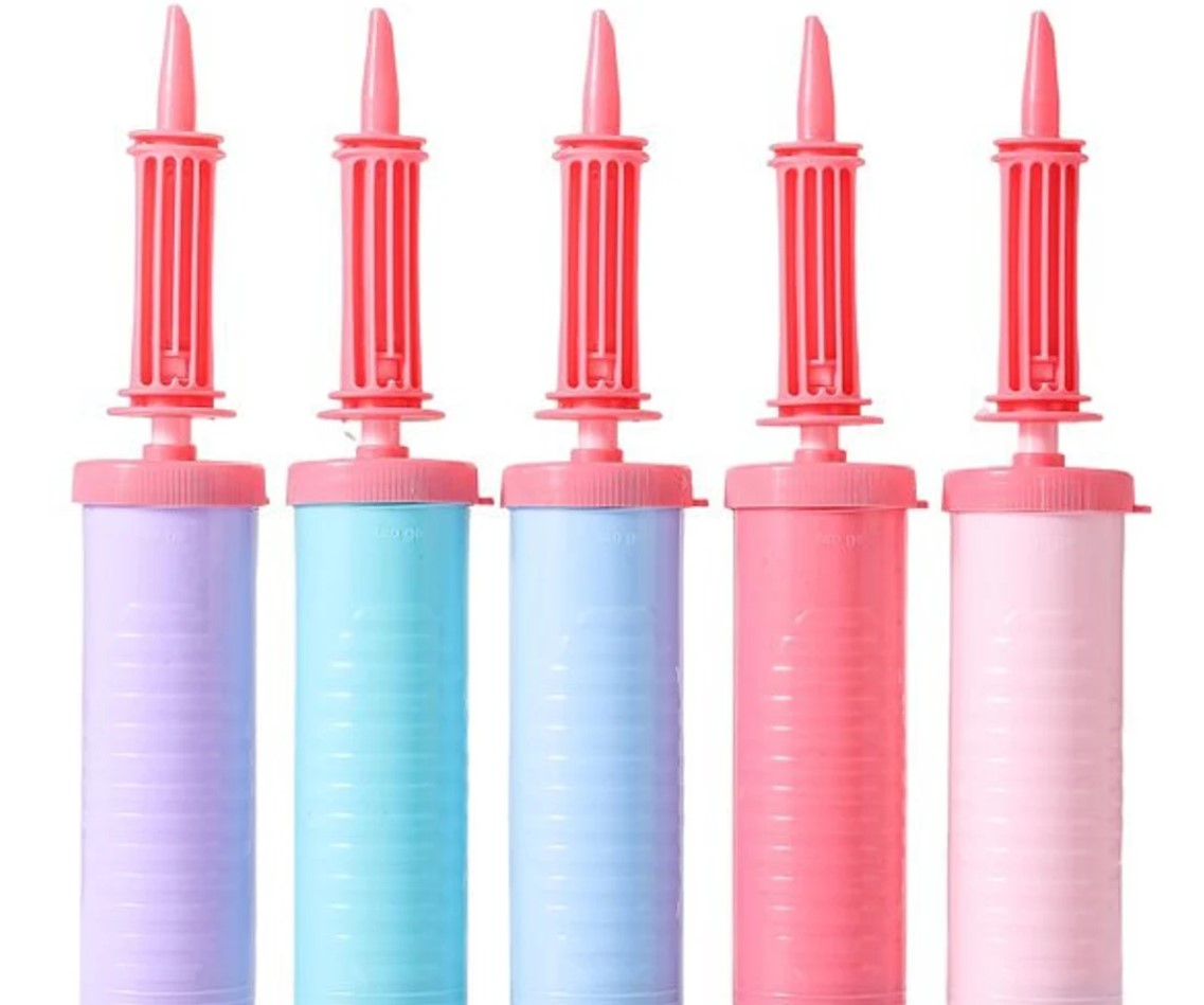 Manual Balloon Hand Pump Assorted Portable Plastic Air Inflator Pump for Balloons Yoga Balls & Floaters Non-Slip Grip Party Decoration Inflation Tool Lightweight Handheld Balloon Pump for Events & Hom