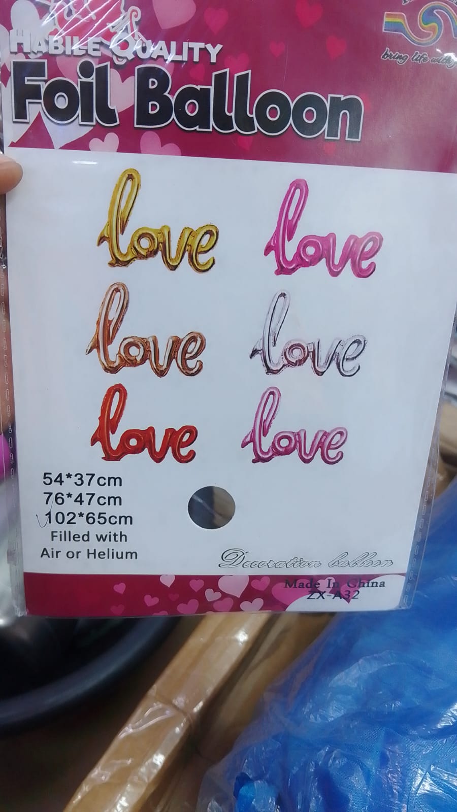 Love Foil Balloon Romantic Cursive Letter Balloon for Weddings Anniversaries Valentine's Day Engagement Parties Reusable Metallic Decoration