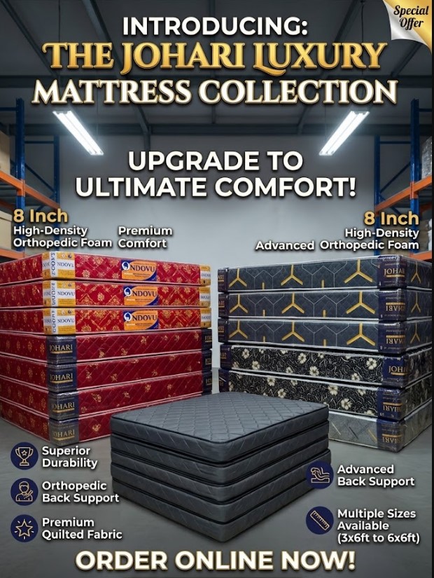 Johari Luxury 8 Inch Orthopedic Mattress is designed to provide excellent comfort, firm support, and a healthier sleeping experience. Built with high-density foam technology, this mattress offers