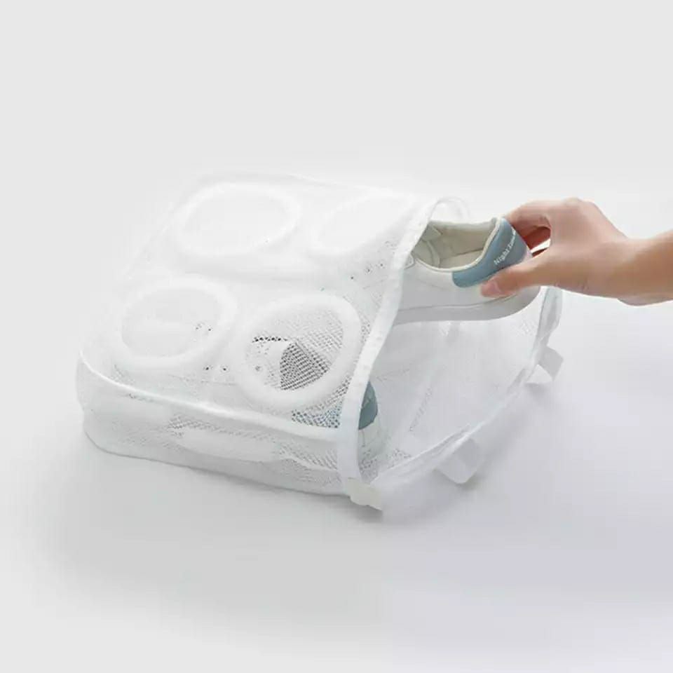 Portable Mesh Laundry Washing Bag | Shoes Washing Bag | Travel Clothes Storage Organizer | Protective Laundry Net for Underwear, Bras, Socks & Delicate Garments