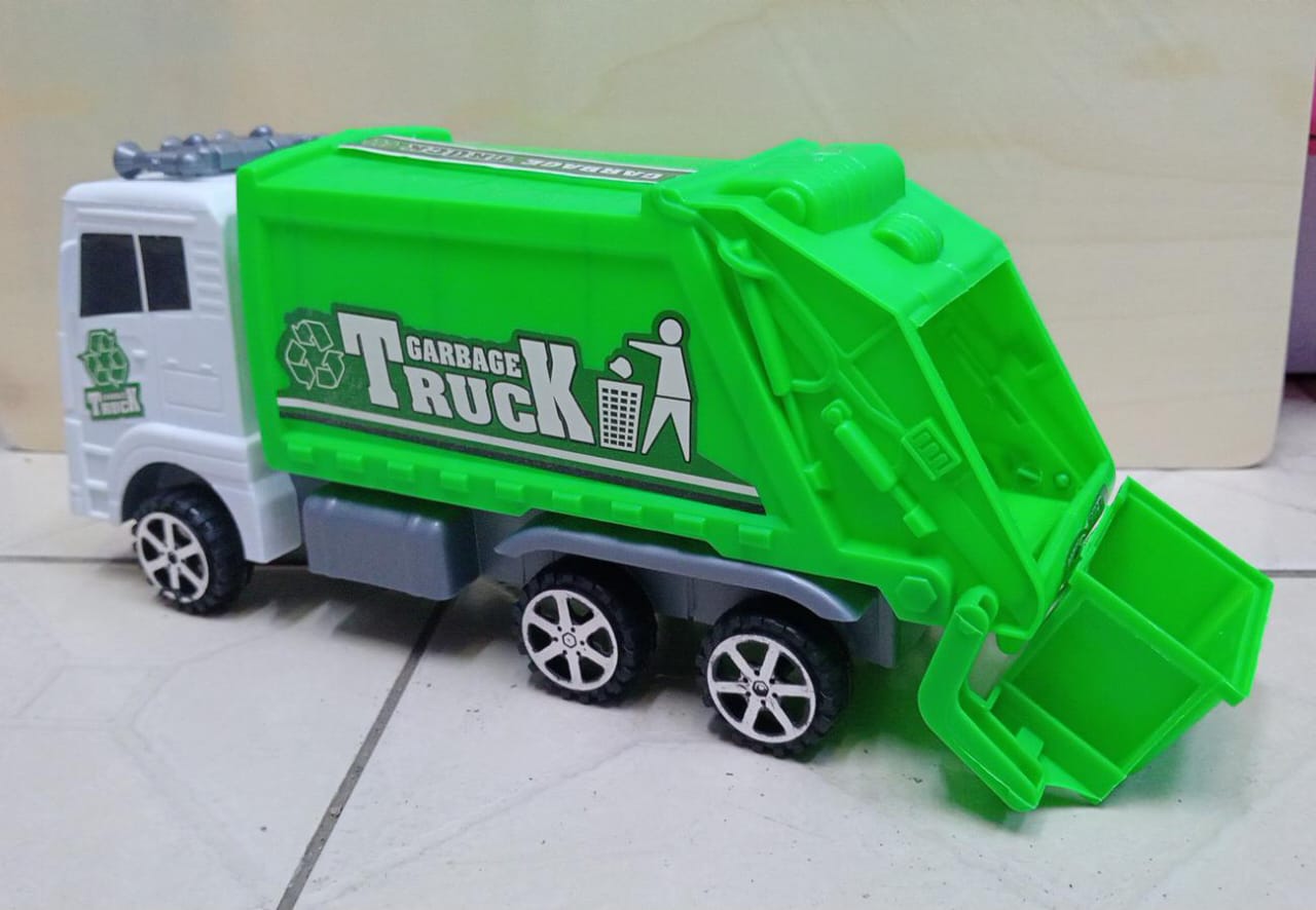 Garbage Truck Toy Kids Construction Vehicle Toy Waste Collection Truck Pretend Play Toy Durable Design Indoor Outdoor Fun Children Gift