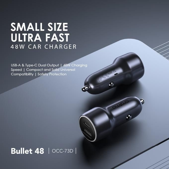 Oraimo Bullet 48 48W Car Charger - Small Size Ultra Fast Charging for All Devices