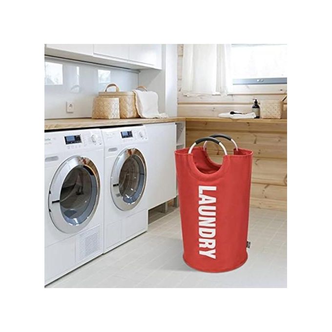 Large Laundry Basket 82L, Dirty Clothes Hamper for Kids, 38x38x72cm Red Multicolor, Durable Storage for Bedroom & Bathroom