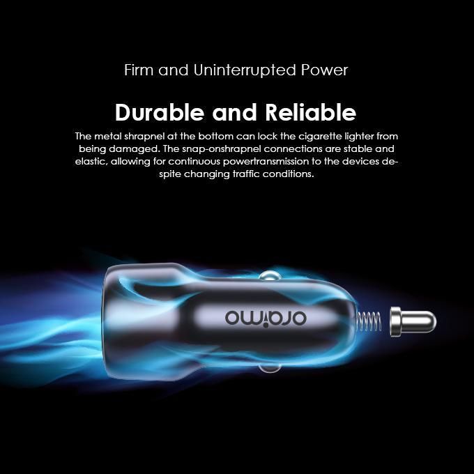 Oraimo Bullet 48 48W Car Charger - Small Size Ultra Fast Charging for All Devices