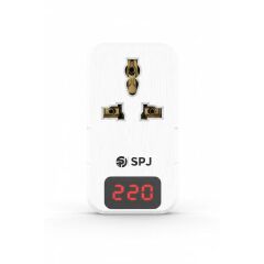SPJ 13 Amp Digital Power Regulator / Power Guard - Voltage Protector for Home Appliances, 3-Year Warranty, Overload Protection, Surge Protection, Energy Saving, Durable, Uganda