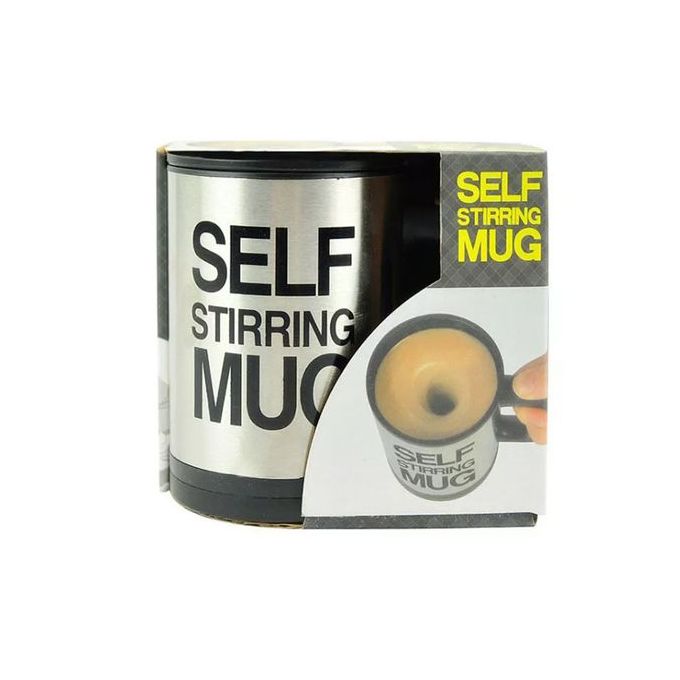Self Stirring Mug, Automatic Electric Coffee Mixing Cup, Black, 350ml, Battery Powered, for Home Office Travel, Practical Gift for Men Women