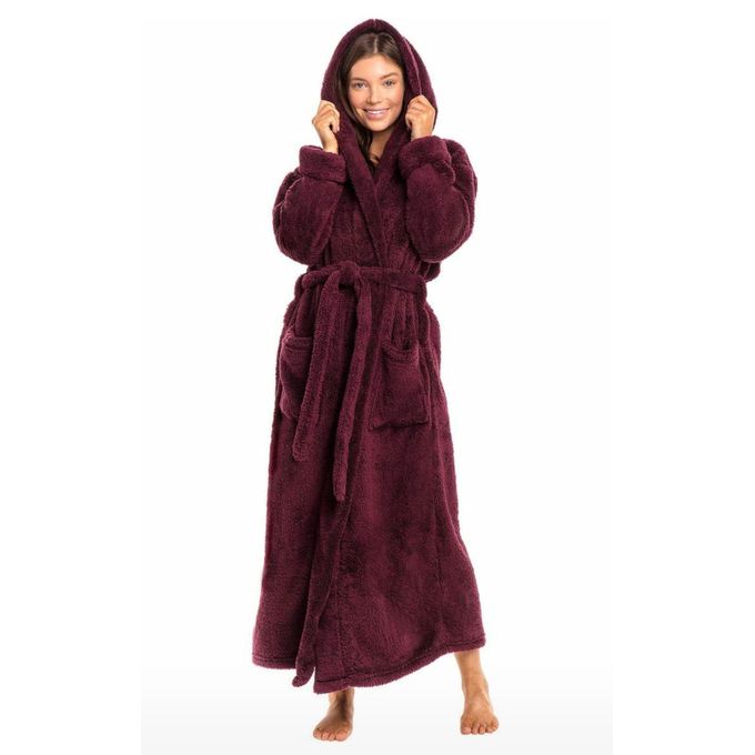Unisex Cotton Bathrobe - Brown, Soft & Absorbent, Extra Large & Large Sizes, Lightweight for Daily Use