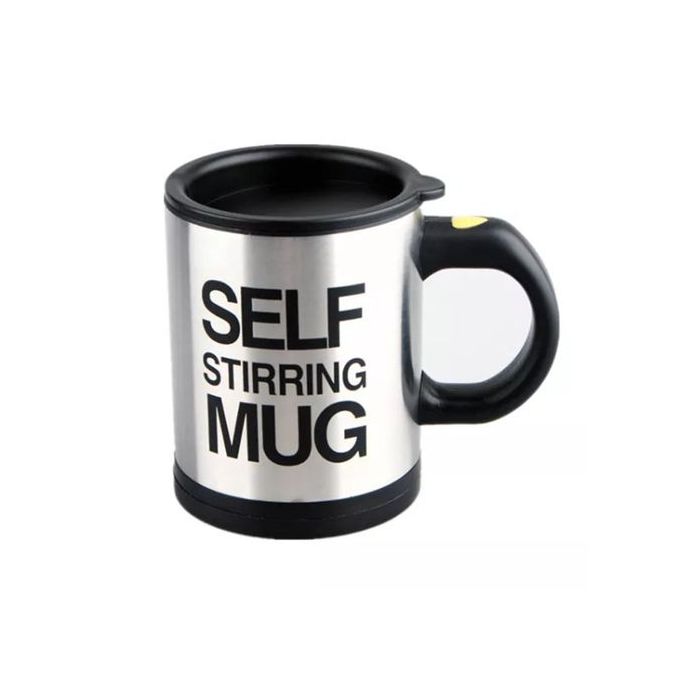 Self Stirring Mug, Automatic Electric Coffee Mixing Cup, Black, 350ml, Battery Powered, for Home Office Travel, Practical Gift for Men Women