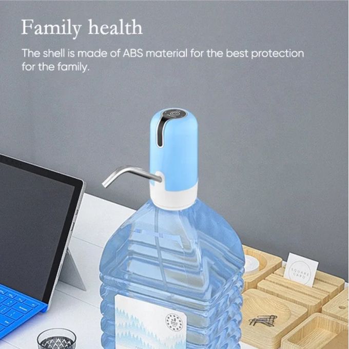 Rechargeable Water Dispenser for Home and Public Places - Color May Vary - Portable Electric Pump for 5-Gallon Bottles, USB Charging, Easy to Use, Durable Plastic, Ideal for Kitchen, Office, Camping