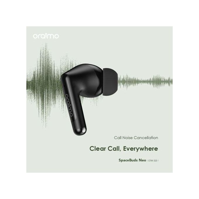 Oraimo SpaceBuds Neo True Bluetooth Spatial Earpods Wireless Charging - Black