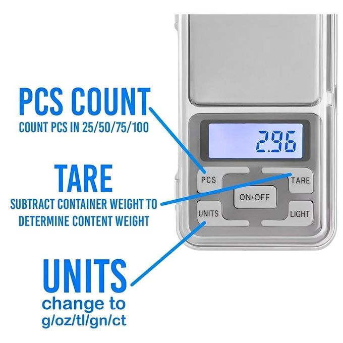 CYFAZA High-Precision Digital Pocket Scale 500g/0.01g LCD Backlit Display Silver - Portable Mini Jewelry Scale for Kitchen, Food, and Travel