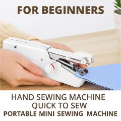 TIMBUTUS Portable Mini Hand Sewing Machine – Quick, Easy & Wireless Sewing for Home, Travel & Emergency Repairs – Compact, Lightweight & Battery Operated