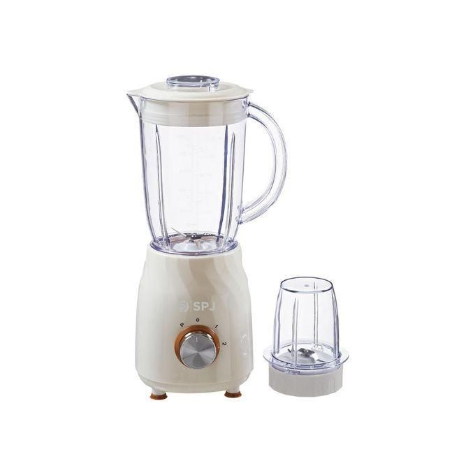SPJ 2-in-1 1.2L Plastic Jar Blender with Plastic Grinder 350W BDX-BCR350W - Cream, 1 Year Warranty