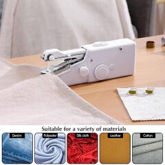 TIMBUTUS Portable Mini Hand Sewing Machine – Quick, Easy & Wireless Sewing for Home, Travel & Emergency Repairs – Compact, Lightweight & Battery Operated