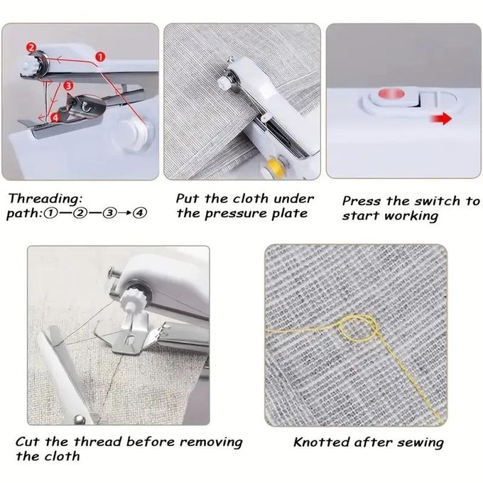 TIMBUTUS Portable Mini Hand Sewing Machine – Quick, Easy & Wireless Sewing for Home, Travel & Emergency Repairs – Compact, Lightweight & Battery Operated