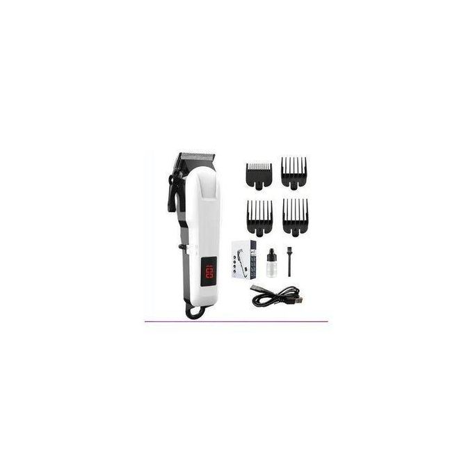 Salon Hair Shaving Machine, Hair Clipper - Black & White, Cordless Rechargeable, Professional Barber Clipper for Men, Women, Kids, Home & Salon Use, Low Noise, Sharp Blade, Easy Clean