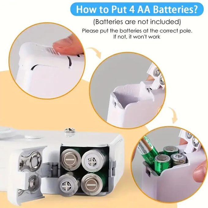 TIMBUTUS Portable Mini Hand Sewing Machine – Quick, Easy & Wireless Sewing for Home, Travel & Emergency Repairs – Compact, Lightweight & Battery Operated