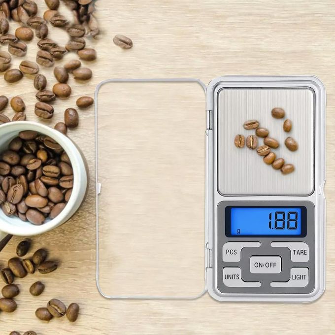 CYFAZA High-Precision Digital Pocket Scale 500g/0.01g LCD Backlit Display Silver - Portable Mini Jewelry Scale for Kitchen, Food, and Travel