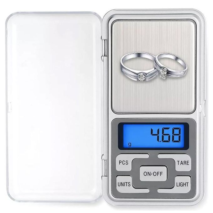 CYFAZA High-Precision Digital Pocket Scale 500g/0.01g LCD Backlit Display Silver - Portable Mini Jewelry Scale for Kitchen, Food, and Travel