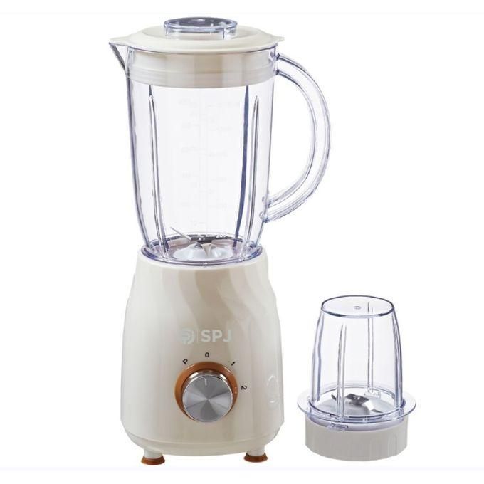 SPJ 2-in-1 1.2L Plastic Jar Blender with Plastic Grinder 350W BDX-BCR350W - Cream, 1 Year Warranty