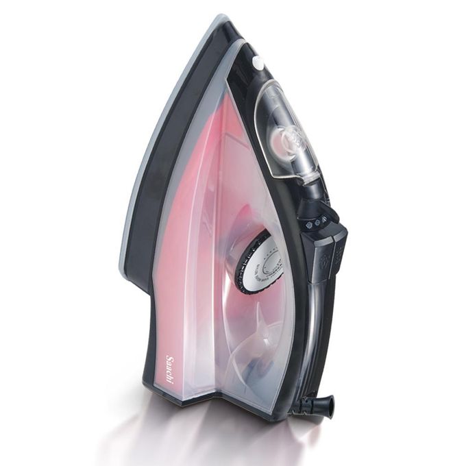 Saachi Steam Iron with Nonstick Plate - Pink, Extra Large, Lightweight, Easy Glide, Perfect for Wrinkle-Free Clothes, Durable Home Ironing Tool