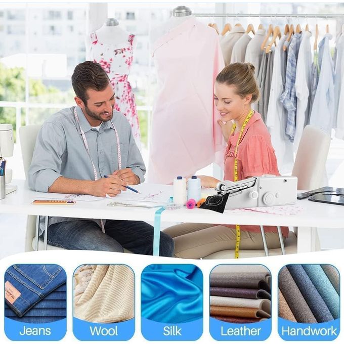 TIMBUTUS Portable Mini Hand Sewing Machine – Quick, Easy & Wireless Sewing for Home, Travel & Emergency Repairs – Compact, Lightweight & Battery Operated