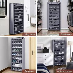 CYFAZA 7-Level Shoe Organizer - 24 Pairs Capacity Storage Solution for Home, Durable Fabric, Space-Saving, Ideal for Daily Use