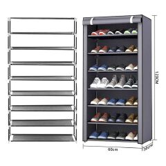 CYFAZA 7-Level Shoe Organizer - 24 Pairs Capacity Storage Solution for Home, Durable Fabric, Space-Saving, Ideal for Daily Use