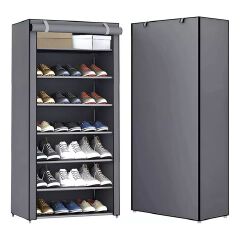 CYFAZA 7-Level Shoe Organizer - 24 Pairs Capacity Storage Solution for Home, Durable Fabric, Space-Saving, Ideal for Daily Use