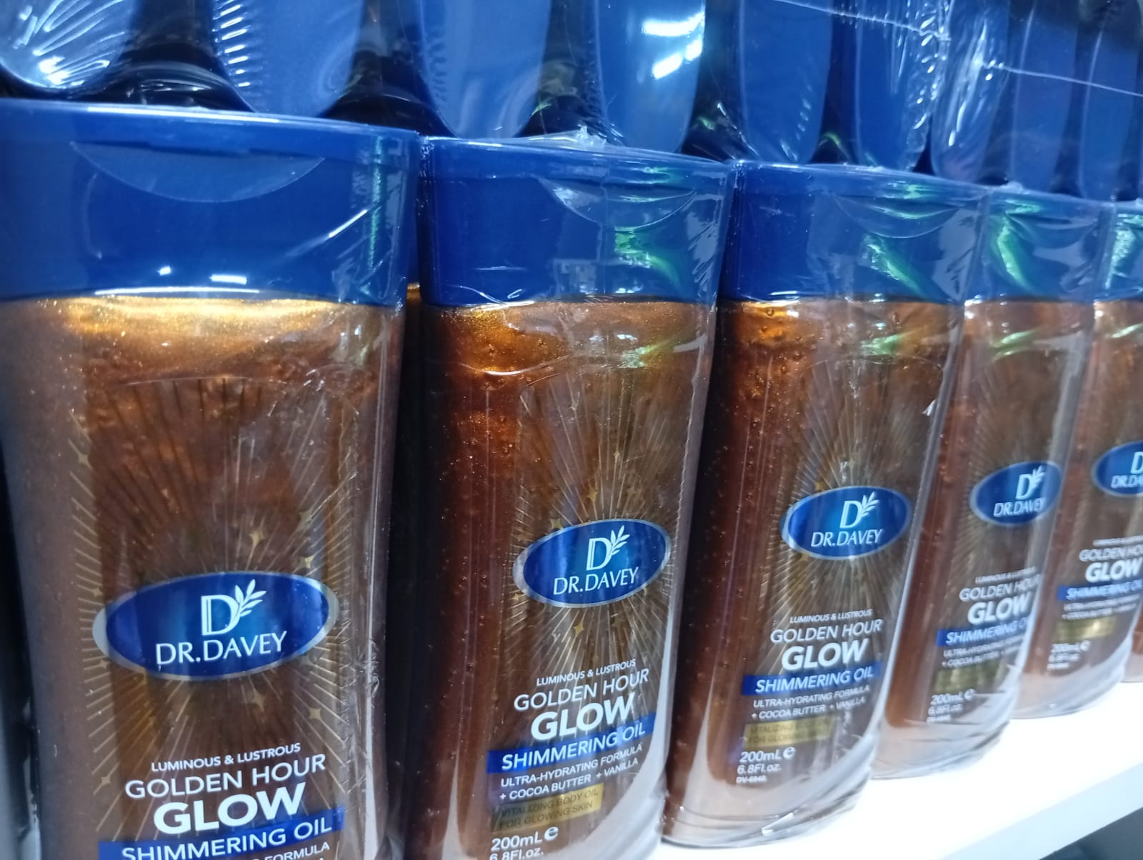 Dr. Davey Golden Hour Glow Shimmering Body Oil – Radiant Hydrating Glow Oil for Face & Body, Lightweight Illuminating Skin Shimmer