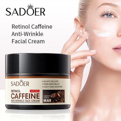 Sadoer Retinol & Caffeine Anti-Wrinkle Eye Cream – Dark Circles & Fine Lines Treatment, Firming Eye Care