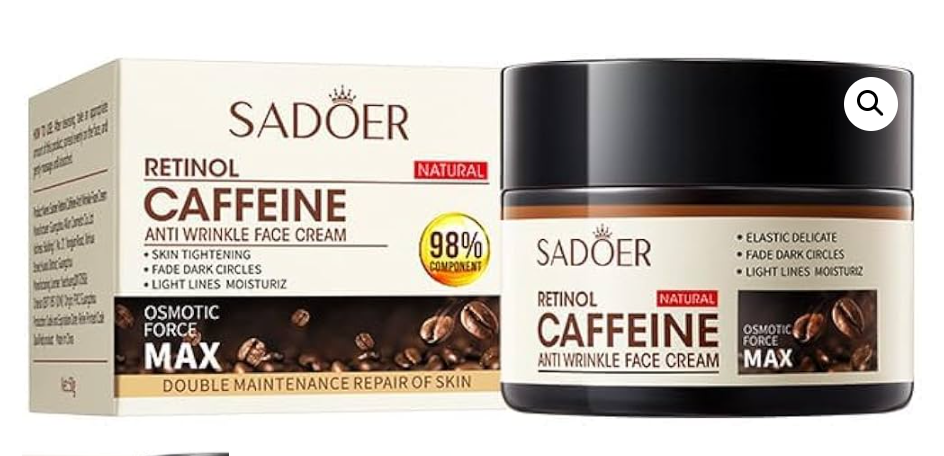 Sadoer Retinol & Caffeine Anti-Wrinkle Eye Cream – Dark Circles & Fine Lines Treatment, Firming Eye Care