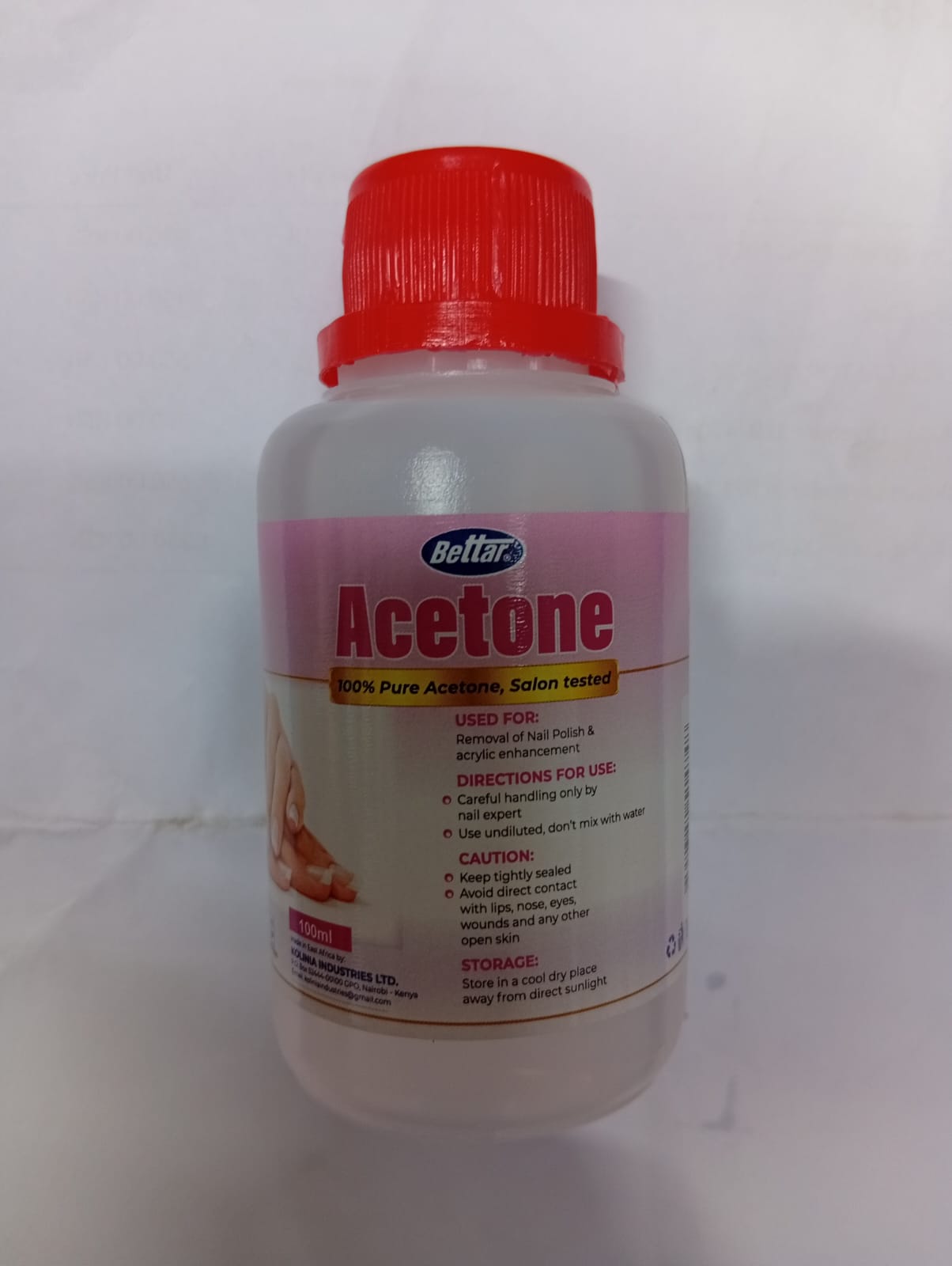 Bettar 100% Pure Acetone Nail Polish Remover 100ml – Fast & Effective Nail Polish Removal view 2
