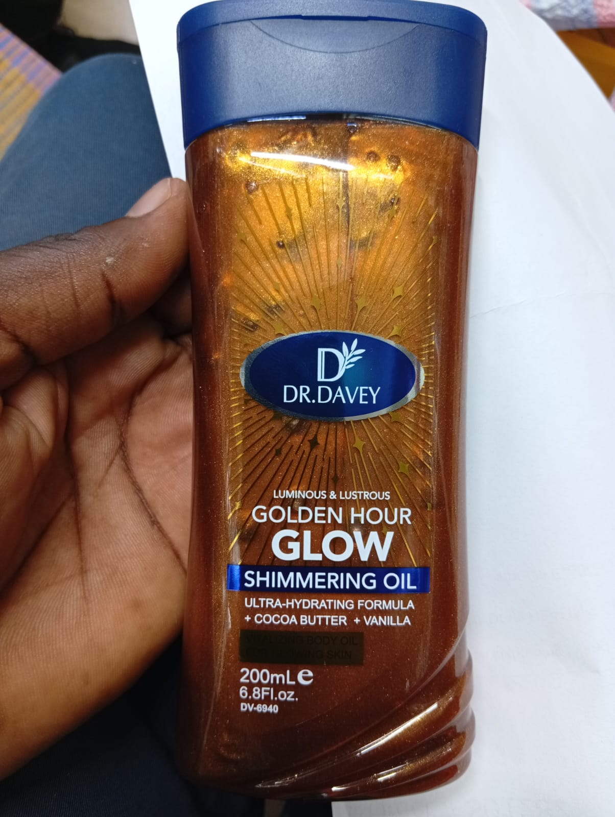 Dr. Davey Golden Hour Glow Shimmering Body Oil – Radiant Hydrating Glow Oil for Face & Body, Lightweight Illuminating Skin Shimmer