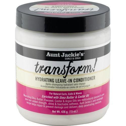 Aunt Jackie's Curls & Coils Transform! Hydrating Leave-In Conditioner – Moisturizes, Softens & Defines Natural Curls