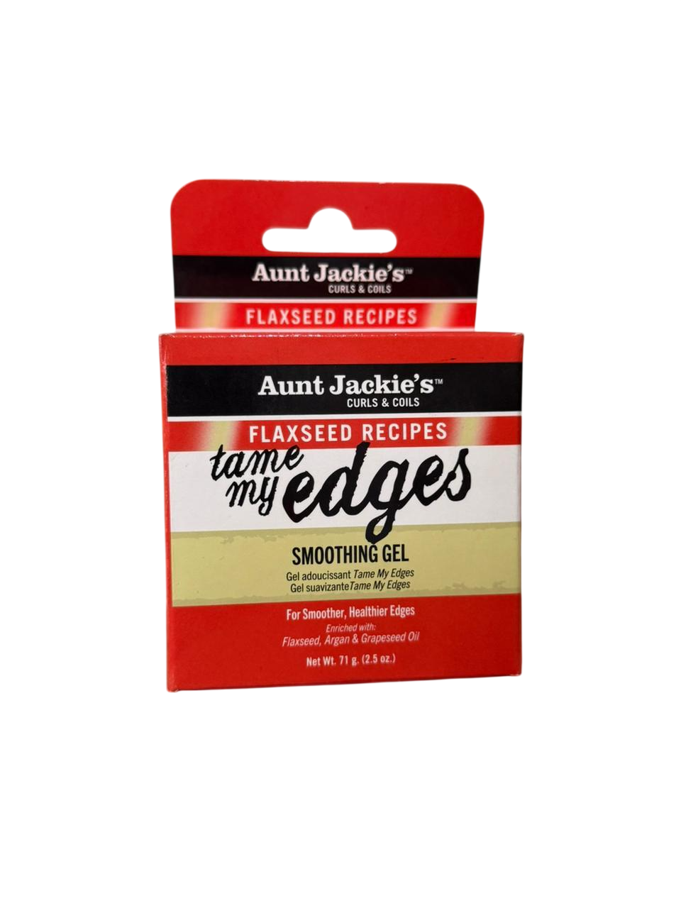 Aunt Jackie’s Tame My Edges Smoothing Gel – Strong Hold Edge Control for Sleek Edges & Baby Hairs Styling Gel for Natural Hair Care, Frizz Control & Smooth Finish