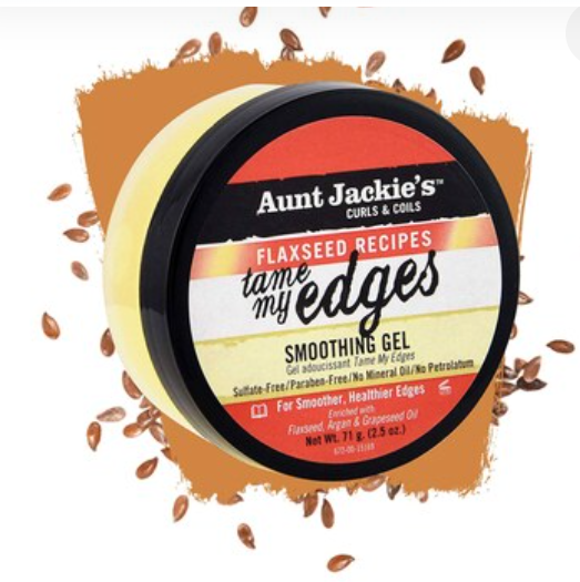 Aunt Jackie’s Tame My Edges Smoothing Gel – Strong Hold Edge Control for Sleek Edges & Baby Hairs Styling Gel for Natural Hair Care, Frizz Control & Smooth Finish